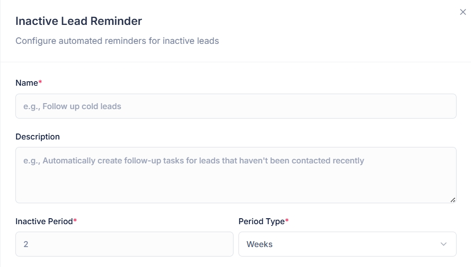 Lead Inactive Reminder