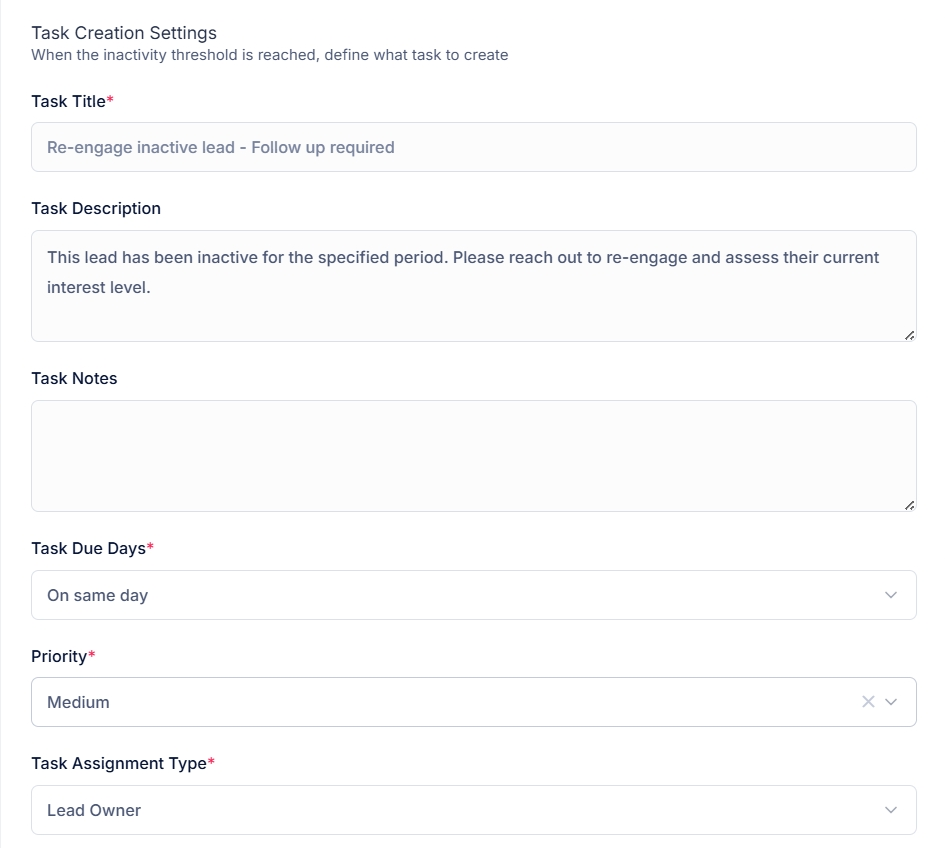 Lead Inactive Reminder